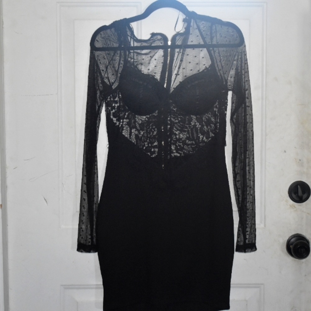 Black lace dress